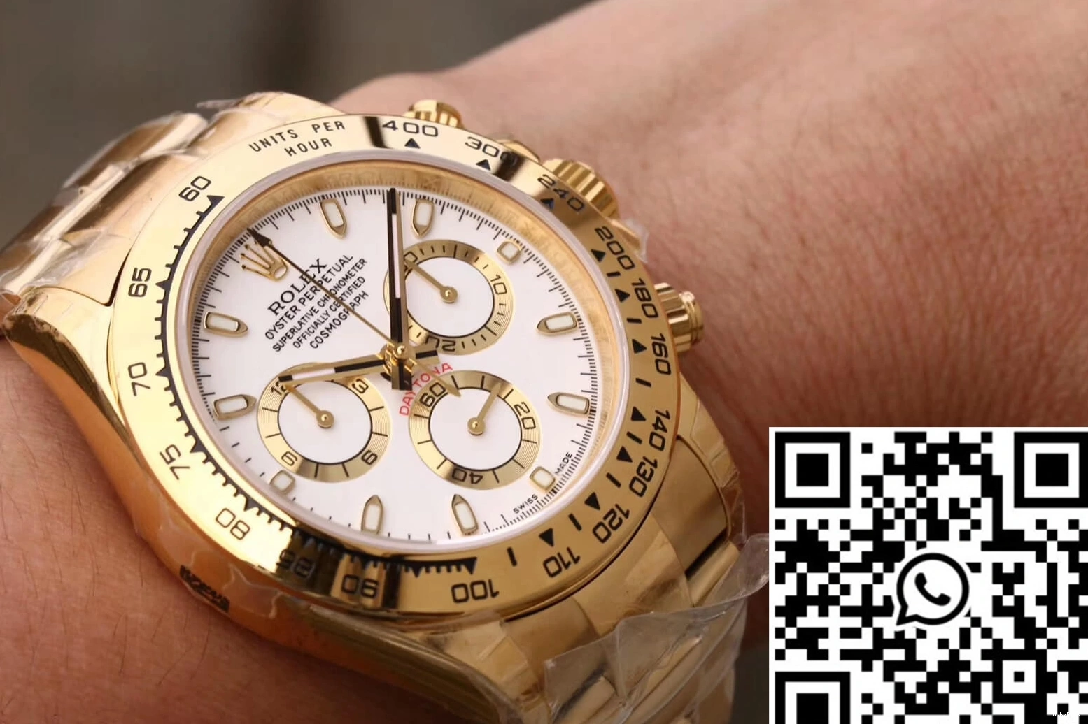 Rolex Daytona Factory JH Dial Cosmograph White Gold Yellow M116508-0001 0516